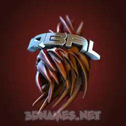 iqbal in Red Twisted style - 3D name wallpaper