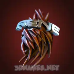 irene in Red Twisted style - 3D name wallpaper