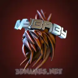 ivybaby in Red Twisted style - 3D name wallpaper