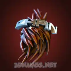 izhan in Red Twisted style - 3D name wallpaper