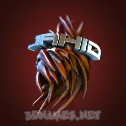 jahid in Red Twisted style - 3D name wallpaper