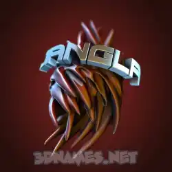 jangla in Red Twisted style - 3D name wallpaper