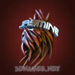 jasmine in Red Twisted style - 3D name wallpaper