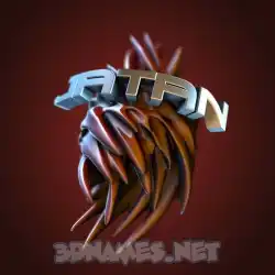 jatan in Red Twisted style - 3D name wallpaper
