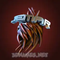 jemar in Red Twisted style - 3D name wallpaper