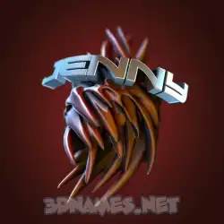 jenny in Red Twisted style - 3D name wallpaper