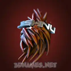jishnu in Red Twisted style - 3D name wallpaper