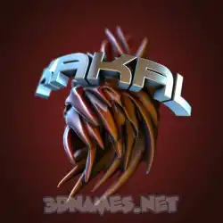 kakal in Red Twisted style - 3D name wallpaper