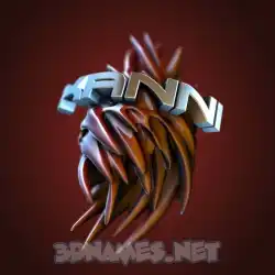 kanni in Red Twisted style - 3D name wallpaper