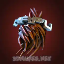 kapu in Red Twisted style - 3D name wallpaper