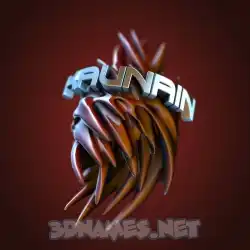 kaunain in Red Twisted style - 3D name wallpaper
