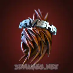 kavisha in Red Twisted style - 3D name wallpaper