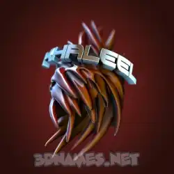 khaleel in Red Twisted style - 3D name wallpaper