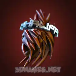khalifa in Red Twisted style - 3D name wallpaper
