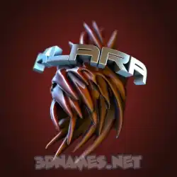klara in Red Twisted style - 3D name wallpaper