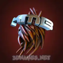 kmb in Red Twisted style - 3D name wallpaper