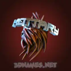 kottary in Red Twisted style - 3D name wallpaper