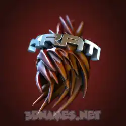 krati in Red Twisted style - 3D name wallpaper