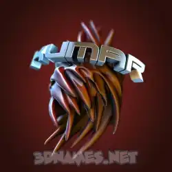 kumar in Red Twisted style - 3D name wallpaper