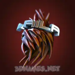 laila in Red Twisted style - 3D name wallpaper