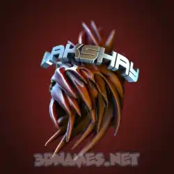 lakshay in Red Twisted style - 3D name wallpaper
