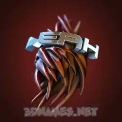 leah in Red Twisted style - 3D name wallpaper