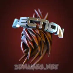 lection in Red Twisted style - 3D name wallpaper