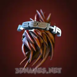 leesha in Red Twisted style - 3D name wallpaper