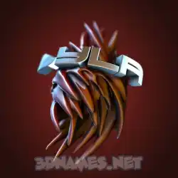 lyla in Red Twisted style - 3D name wallpaper