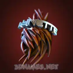 lynette in Red Twisted style - 3D name wallpaper