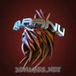 maanu in Red Twisted style - 3D name wallpaper