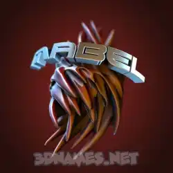 mabel in Red Twisted style - 3D name wallpaper