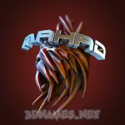 mahad in Red Twisted style - 3D name wallpaper