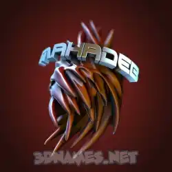 mahadeb in Red Twisted style - 3D name wallpaper