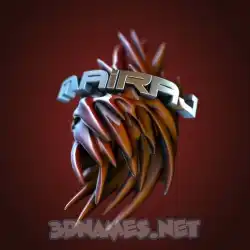 mairaj in Red Twisted style - 3D name wallpaper