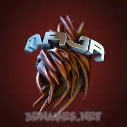 maja in Red Twisted style - 3D name wallpaper