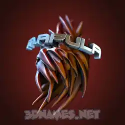 mapula in Red Twisted style - 3D name wallpaper