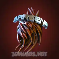 mareena in Red Twisted style - 3D name wallpaper