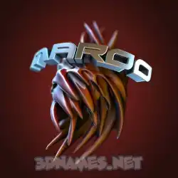 maroo in Red Twisted style - 3D name wallpaper