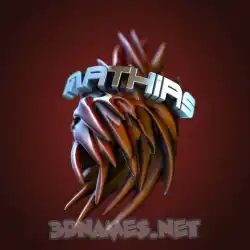 mathias in Red Twisted style - 3D name wallpaper