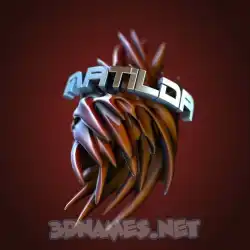 matilda in Red Twisted style - 3D name wallpaper