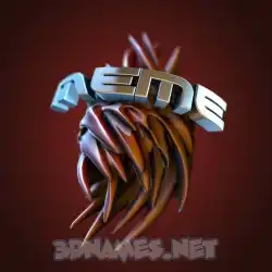 meme in Red Twisted style - 3D name wallpaper