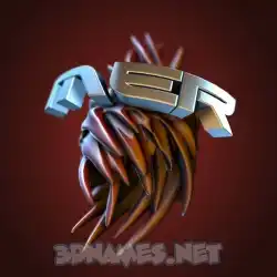 mer in Red Twisted style - 3D name wallpaper