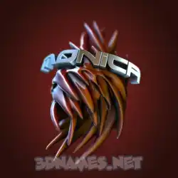monica in Red Twisted style - 3D name wallpaper