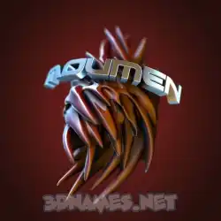 moumen in Red Twisted style - 3D name wallpaper