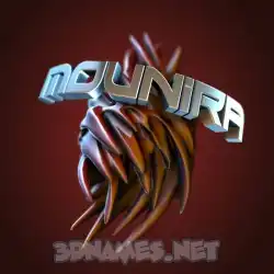 mounira in Red Twisted style - 3D name wallpaper