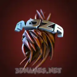 moza in Red Twisted style - 3D name wallpaper