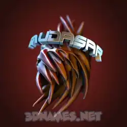mudasar in Red Twisted style - 3D name wallpaper