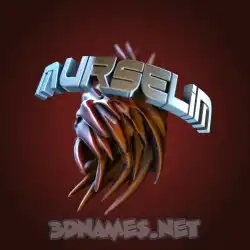 murselim in Red Twisted style - 3D name wallpaper