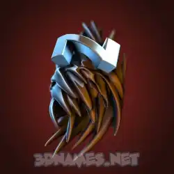 n in Red Twisted style - 3D name wallpaper